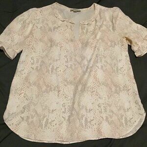 LOFT Snakeskin Print Blouse – Size XS